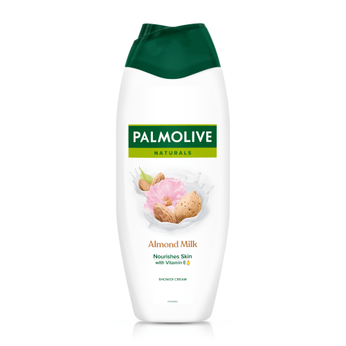 Foto van Palmolive Badschuim amandel op witte achtergrond