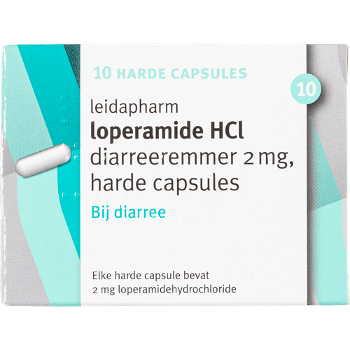 Foto van LEIDAPHARM Diarreeremmer capsules 2mg op witte achtergrond