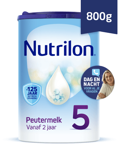 Foto van Nutrilon 5 Peutermelk 2+ Jaar op witte achtergrond