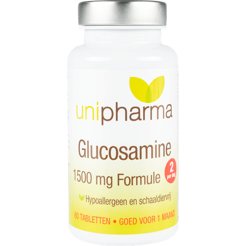 Foto van Unipharma Glucosamine 1500mg op witte achtergrond