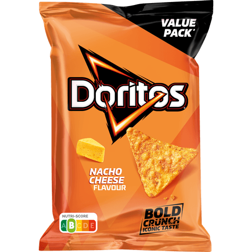 Foto van Doritos Nacho cheese party pack op witte achtergrond