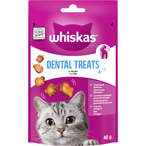 Foto van Whiskas Kattensnacks dental kip op witte achtergrond