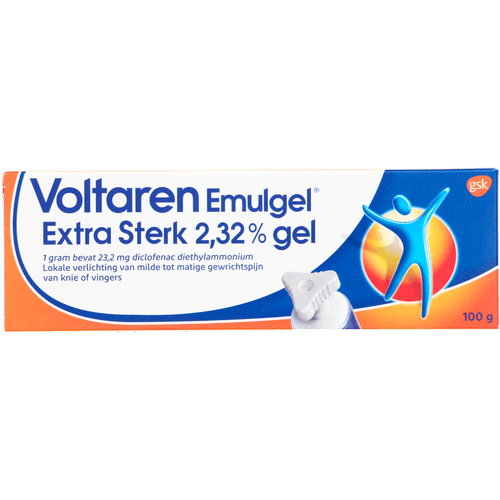 Foto van Voltaren Emulgel 2.32% op witte achtergrond