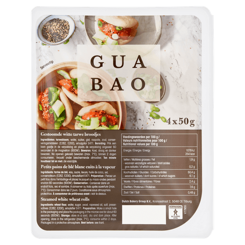 Foto van Dutch Bakery Gua bao op witte achtergrond