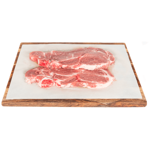 Foto van Schouderkarbonade 2 stuks op witte achtergrond