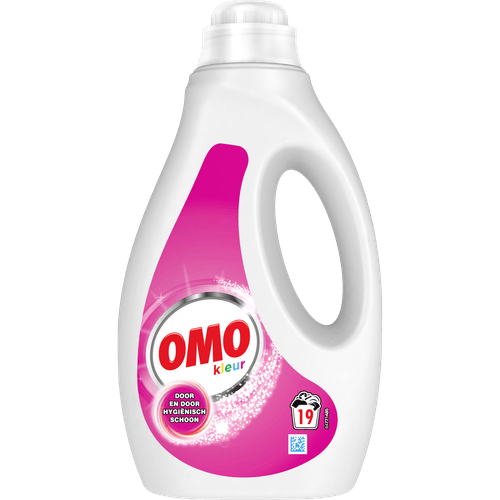 Foto van Omo Vloeibaar wasmiddel kleur 19 wasbeurten op witte achtergrond