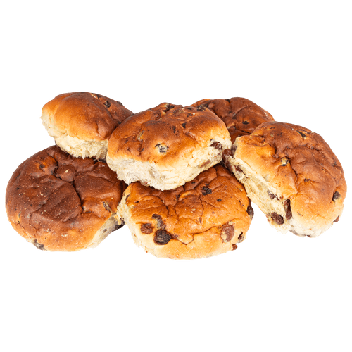 Foto van DekaVers Rozijnen krentenbol 6 st. op witte achtergrond