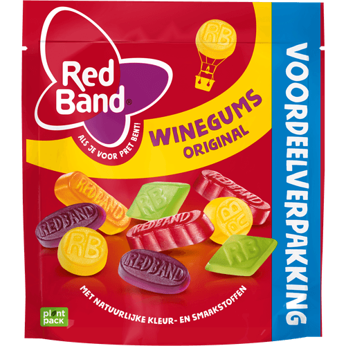 Foto van Red Band Winegummix xl op witte achtergrond
