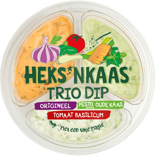 Foto van Heks'nkaas Trio dip op witte achtergrond