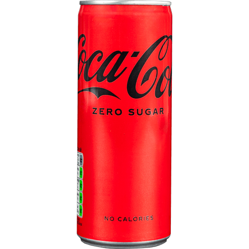 Foto van Coca-Cola Zero 8x25 cl op witte achtergrond
