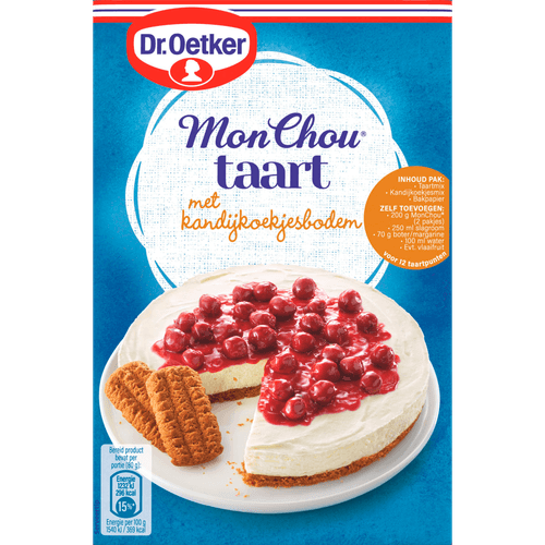 Foto van Dr. Oetker MonChoutaart kandijbodem op witte achtergrond