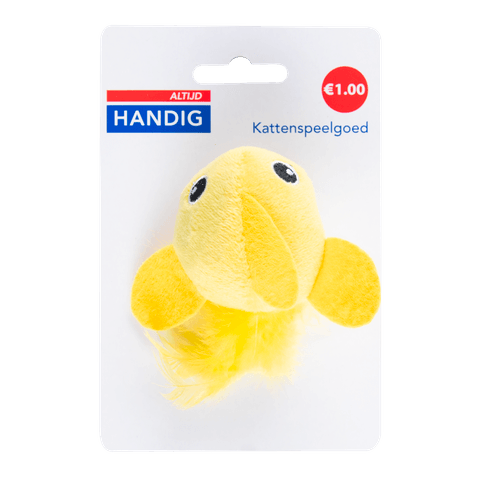 Foto van Altijd handig Kattenspeelgoed goudvis op witte achtergrond