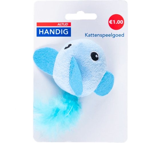 Foto van Altijd handig Kattenspeelgoed goudvis op witte achtergrond