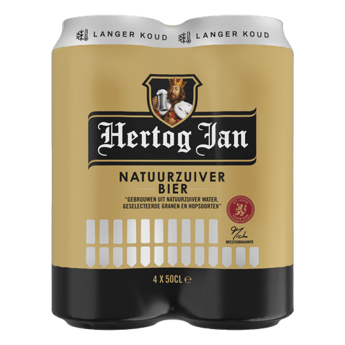 Foto van Hertog Jan Pilsener gekoeld 4 st. op witte achtergrond