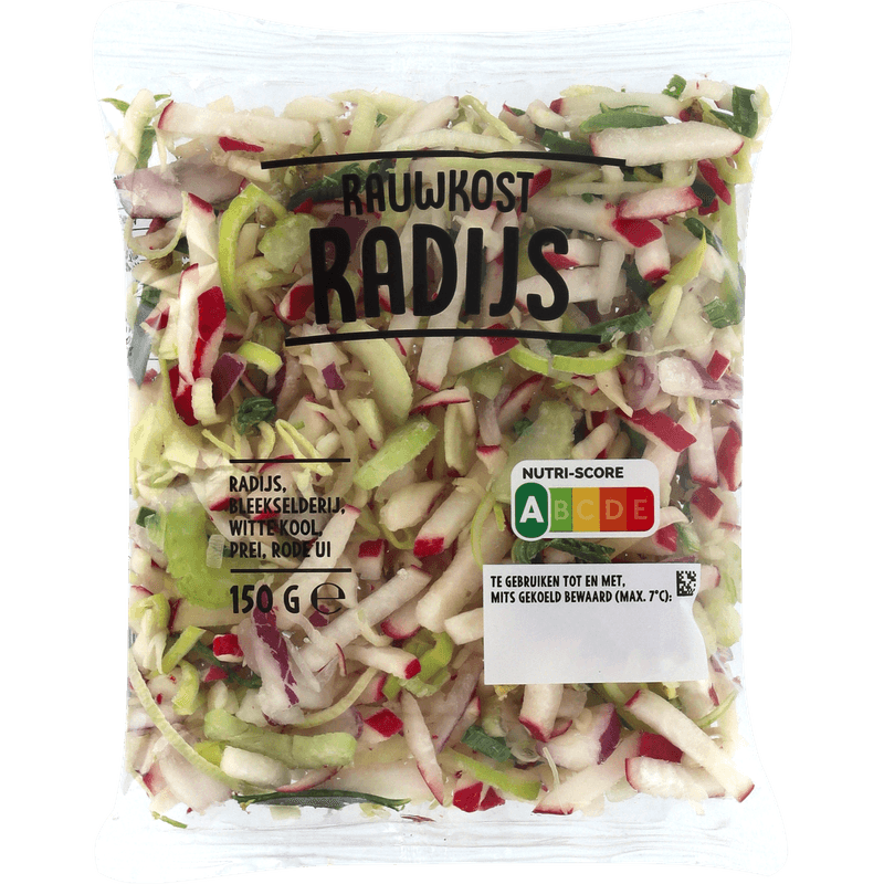 Rauwkost radijs verpakt