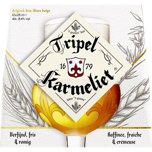 Foto van Karmeliet Tripel 12 pack op witte achtergrond