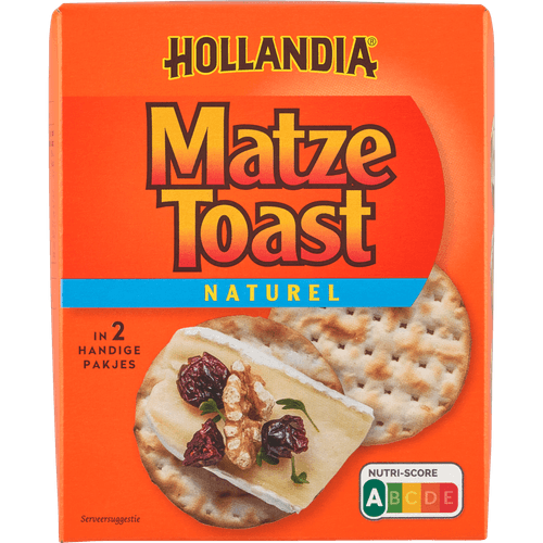 Foto van Hollandia Matzetoast naturel op witte achtergrond