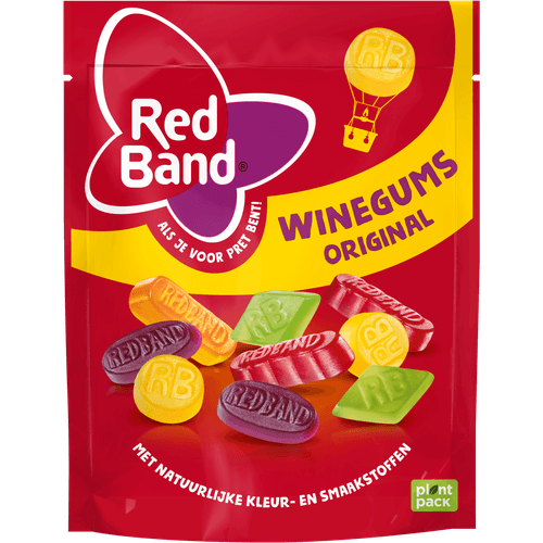 Foto van Red Band Winegummix op witte achtergrond