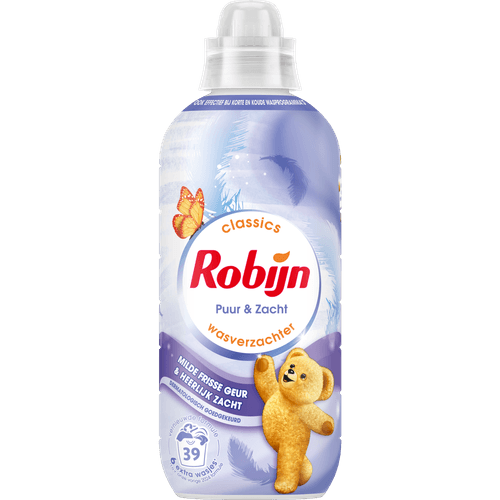 Foto van Robijn Wasverzachter puur & zacht 39 wasbeurten op witte achtergrond