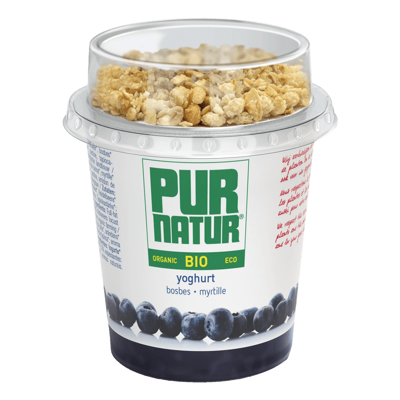 Pur Natur Biologische volle roeryoghurt muesli bosbes