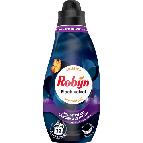 Foto van Robijn Vloeibaar wasmiddel k&k zwart 22 wasbeurten op witte achtergrond