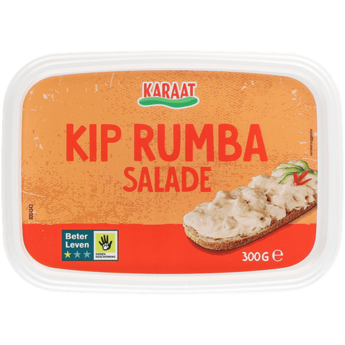 Foto van Karaat Salade kip rumba op witte achtergrond