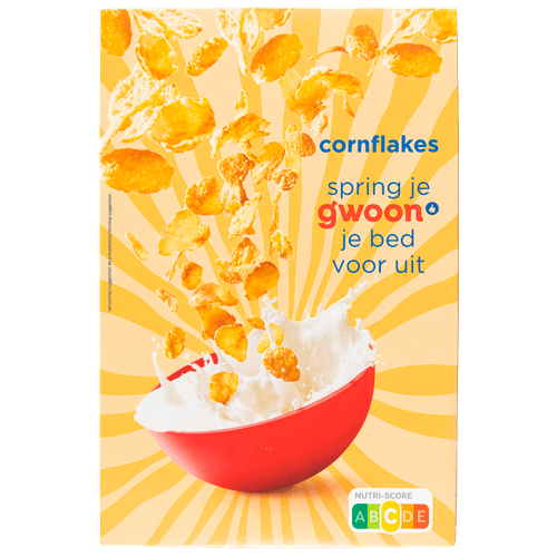 Foto van G'woon Cornflakes op witte achtergrond