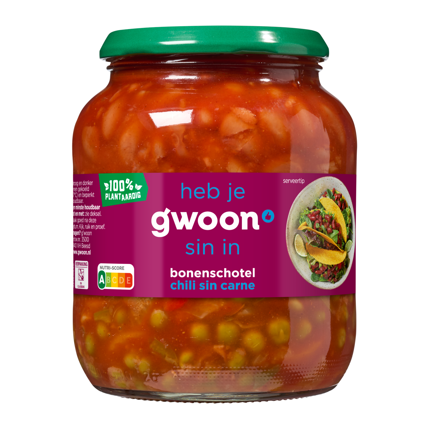 G'woon Bonenschotel chili con carne