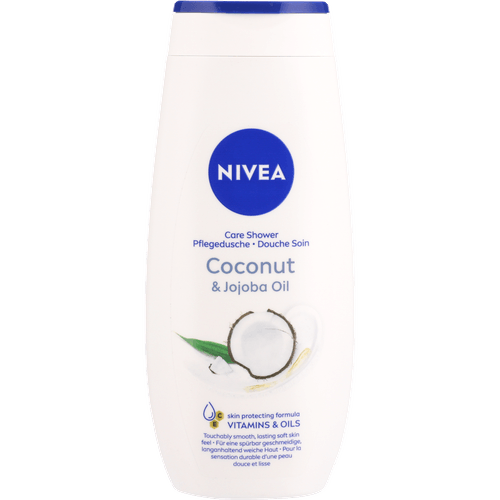 Foto van Nivea Douchegel crème coconut op witte achtergrond