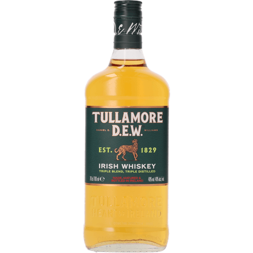 Foto van Tullamore Dew Irish whiskey op witte achtergrond