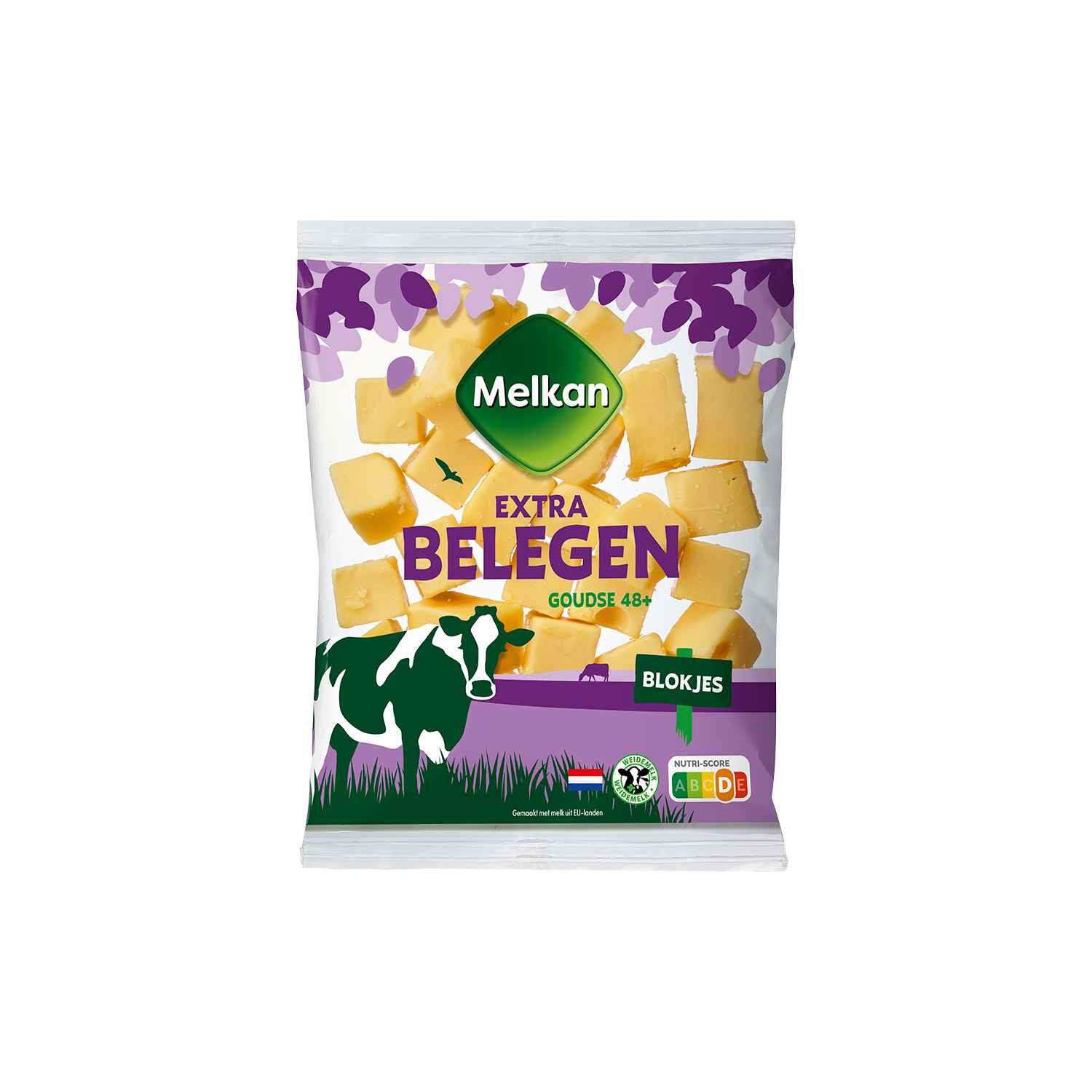 Melkan Goudse kaasblokjes extra belegen 48+