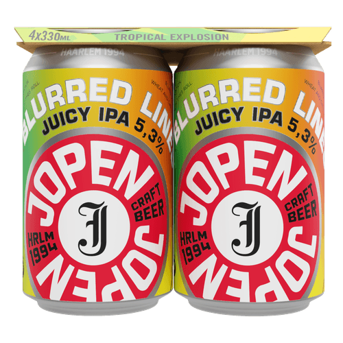 Foto van Jopen Blurred lines 4x33 cl op witte achtergrond