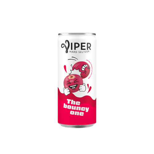 Foto van Viper Hard seltzer cranberry op witte achtergrond