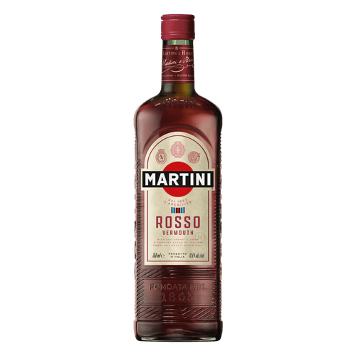 Foto van Martini Vermouth rosso op witte achtergrond