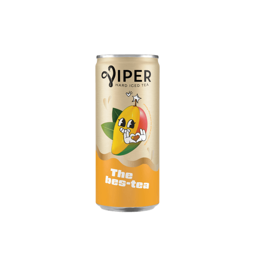 Foto van Viper Hard ice tea mango op witte achtergrond
