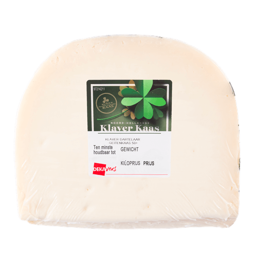 Foto van DekaVers Klaver dartelaar jong belegen stuk op witte achtergrond