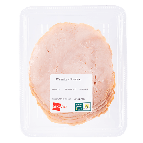 Foto van DekaMarkt Varkensfricandeau op witte achtergrond