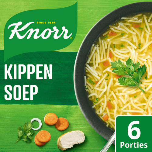 Foto van Knorr Kippensoep duopak op witte achtergrond
