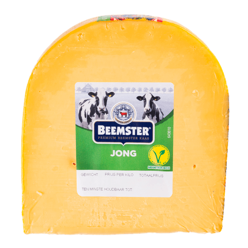 Foto van DekaVers Beemster kaas belegen 48+ op witte achtergrond