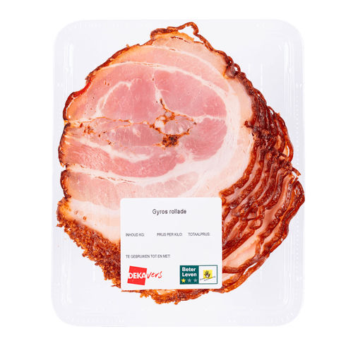 Foto van DekaVers Gyros rollade op witte achtergrond