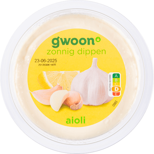 Foto van G'woon Aioli op witte achtergrond