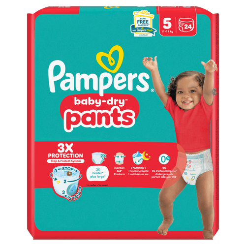 Foto van Pampers Baby-dry pants maat 5 op witte achtergrond