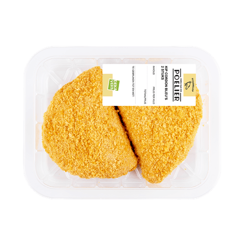 Foto van DekaVers Scharrel kip cordon bleu 2 st. op witte achtergrond