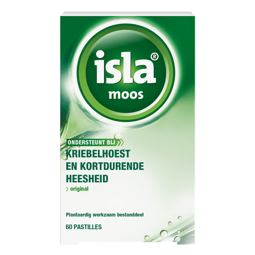 Foto van Isla Hoestpastilles moods op witte achtergrond