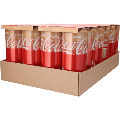 Foto van Coca-Cola Zero vanilla 4x25cl op witte achtergrond