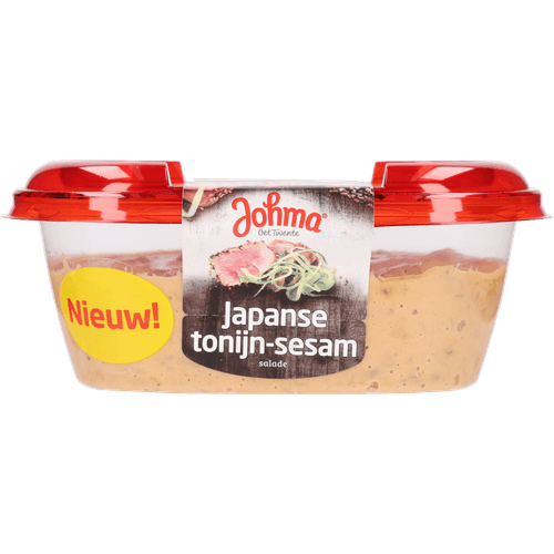 Foto van Johma Salade japanse tonijn op witte achtergrond