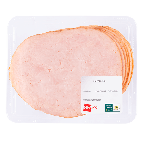 Foto van DekaVers Kalkoenfilet op witte achtergrond