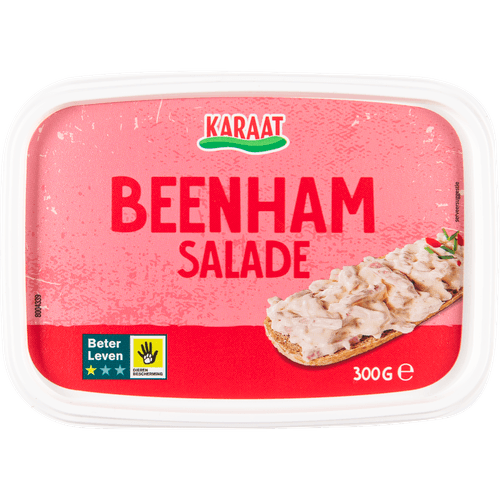 Foto van Karaat Salade beenham op witte achtergrond