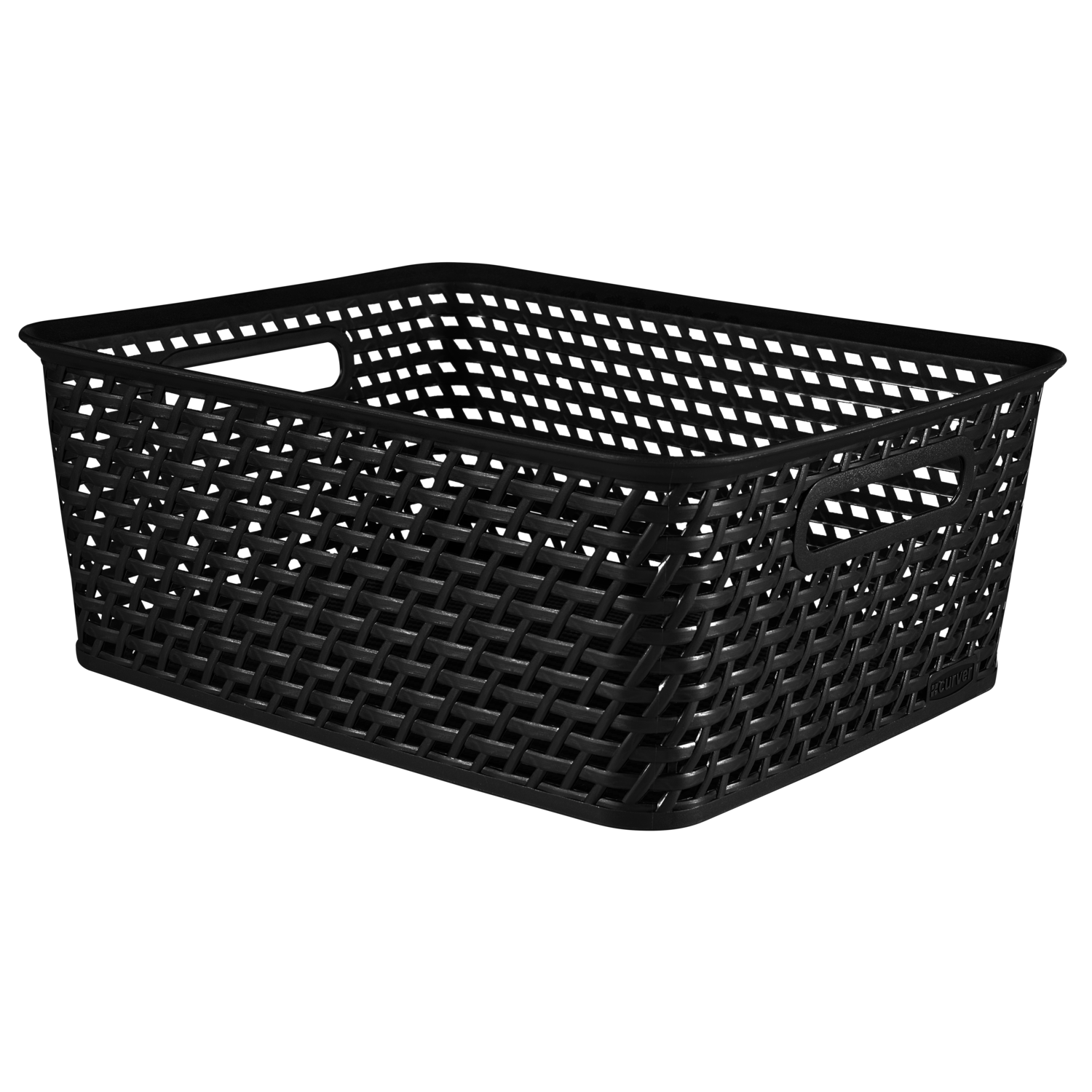 Rattan mand M 36x30x13 zwart
