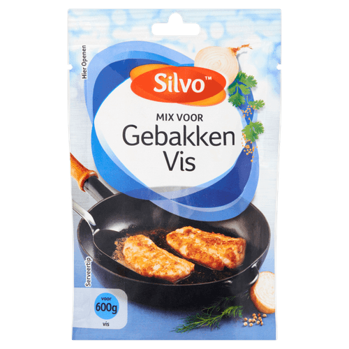Foto van Silvo Mix voor gebakken vis op witte achtergrond